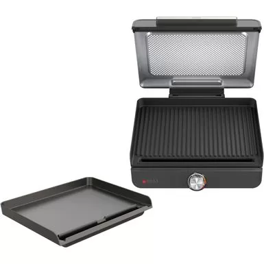 Ninja - Sizzle Smokeless Countertop Indoor Grill & Griddle With Interchangeable Grill And Griddle Plates - Gray/Silver 5 Ninja - Sizzle Smokeless Countertop Indoor Grill & Griddle With Interchangeable Grill And Griddle Plates - Gray/Silver - Image 3