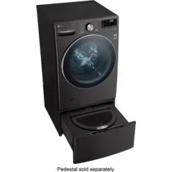 LG 5.0-Cu. Ft. Front Load Washer With Built-In Intelligence, Black Steel -Appliance Shop 796aff65 d913 5455 84aa 7d952ae108ee