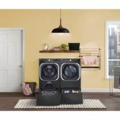 LG - 9.0 Cu. Ft. Stackable Smart Electric Dryer With Steam And Built-In Intelligence - Black Steel 25 LG - 9.0 Cu. Ft. Stackable Smart Electric Dryer With Steam And Built-In Intelligence - Black Steel -Appliance Shop 7a0aa1eb 14cd 56a4 a26f 7625eec430ee