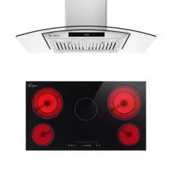 2 Piece Kitchen Appliances Packages Including 36" Radiant Electric Cooktop And 36" Island Range Hood - 36"
