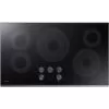 Samsung 36 Inch Electric Cooktop - Black With Stainless Trim