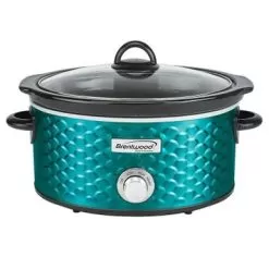 Brentwood Scallop Pattern 4.5 Quart Slow Cooker - Blue