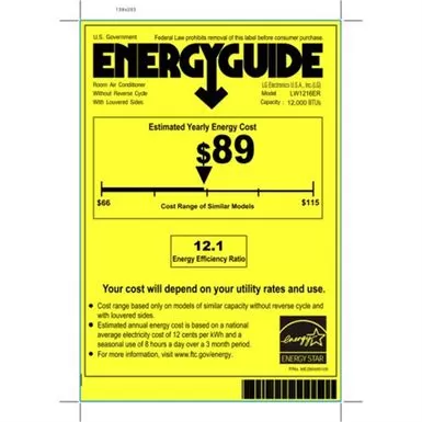 LG 12,000 BTU Electronic AC With Remote - 2016 EStar 9 LG 12,000 BTU Electronic AC With Remote - 2016 EStar - Image 7