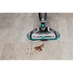 BISSELL - SpinWave Cordless Powered Mop - Titanium/Electric Blue -Appliance Shop 7e059dd6 060b 4311 aca3 eb7dfb8251de