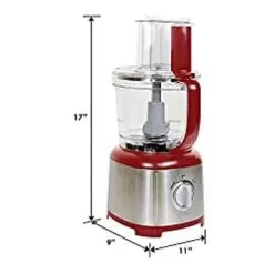 Kenmore 11-Cup Food Processor And Vegetable Chopper With Reversible Slicing/Shredding Disc, Chop, Slice, Shred, Mince, Grate, Puree, Stainless Steel, 500W, Red And Silver -Appliance Shop 7e0a9fe6 a40c 40ce be68 a10f0232bef7