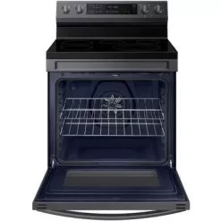 Samsung 6.3-Cu. Ft. Smart Freestanding Electric Range With No-Preheat Air Fry, Convection+ And Griddle, Brushed Black -Appliance Shop 80693e9a 45cd 4d37 8356 b0c650243e0f