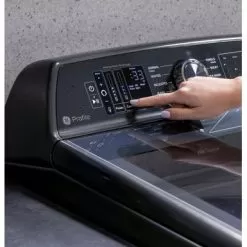 GE Profile - 5.4 Cu. Ft. High Efficiency Smart Top Load Washer With Built-in Alexa Voice Assistant And Smarter Wash Technology - Sapphire Blue -Appliance Shop 80a3a6f5 9bcb 5d93 8aca b7e1b2b84070
