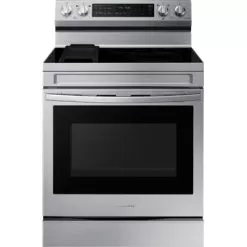 Samsung - 6.3 Cu. Ft. Freestanding Electric Convection+ Range With WiFi, No-Preheat Air Fry And Griddle - Stainless Steel