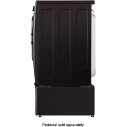 LG - 7.4 Cu. Ft. Stackable Smart Electric Dryer With Steam And Built-In Intelligence - Black Steel -Appliance Shop 813399a6 c34c 5b5f 91c7 95e5bd311ec4