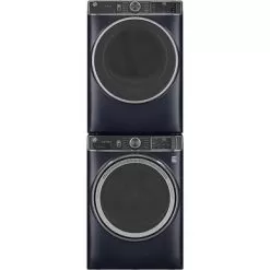 GE - 5.0 Cu Ft High-Efficiency Stackable Smart Front Load Washer W/UltraFresh Vent, Microban Antimicrobial & 1-Step Wash+Dry - Sapphire Blue -Appliance Shop 826d35e0 fa87 5d23 aca8 3ce6ad94cda6