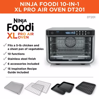 Ninja - Foodi 10-in-1 XL Pro Air Fry Oven, Dehydrate, Reheat - Stainless Steel 16 Ninja - Foodi 10-in-1 XL Pro Air Fry Oven, Dehydrate, Reheat - Stainless Steel - Image 14
