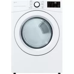 LG - 7.4 Cu. Ft. Electric Dryer With Wrinkle Care - White