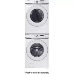 Samsung - 7.5 Cu. Ft. Stackable Electric Dryer With Sensor Dry - White -Appliance Shop 85a2cecb 2610 536f 9436 5841bfc74861