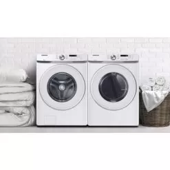 Samsung - 7.5 Cu. Ft. Stackable Electric Dryer With Sensor Dry - White -Appliance Shop 8709ad69 41fd 4924 a382 571c388ca728
