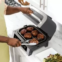 Ninja - Foodi Smart XL 6-in-1 Countertop Indoor Grill With Smart Cook System, 4-quart Air Fryer - Dark Grey/Stainless -Appliance Shop 877f2328 2790 5a5b 94b3 5b9dafea4e73