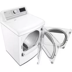 LG - 7.3 Cu. Ft. Smart Gas Dryer With Steam And Sensor Dry - White -Appliance Shop 887a9ef9 947b 58ba 8290 d11e67488ffa