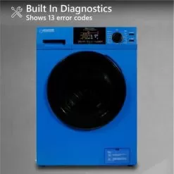 Equator 18lbs. Combination Washer Dryer-Sanitize, Allergen, Winterize, Vented/Ventless Dry & Laundry Pedestal With Drawer - Blue -Appliance Shop 89559110 1953 4971 b7a1 114d9dd91a72