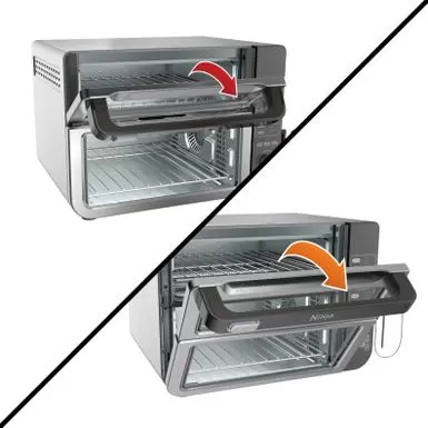 Ninja - 12-in-1 Smart Double Oven, FlexDoor, Smart Thermometer, Smart Finish, Rapid Top Oven, Convection & Air Fry Bottom Oven - Stainless Steel/Black 10 Ninja - 12-in-1 Smart Double Oven, FlexDoor, Smart Thermometer, Smart Finish, Rapid Top Oven, Convection & Air Fry Bottom Oven - Stainless Steel/Black - Image 8