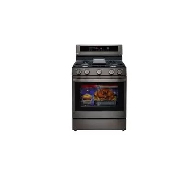 LG LRGL5825D 5.8 Cu Ft. Smart Wi-Fi Enabled True Convection InstaView Gas Range With Air Fry - Black Stainless Steel - Black Stainless Steel 6 LG LRGL5825D 5.8 Cu Ft. Smart Wi-Fi Enabled True Convection InstaView Gas Range With Air Fry - Black Stainless Steel - Black Stainless Steel - Image 4