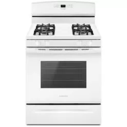 Amana 30" White Gas Range With Bake Assist Temps