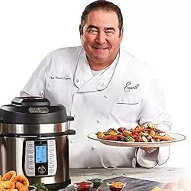 Emeril Everyday Pressure Air Fryer, Stainless Steel, 8 Qt With 5 Pc Accessory Pack, Silver 8 Emeril Everyday Pressure Air Fryer, Stainless Steel, 8 Qt With 5 Pc Accessory Pack, Silver - Image 6