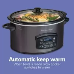 Hamilton Beach 6 Quart Programmable Defrost Slow Cooker With Temperature Probe - Silver -Appliance Shop 8cdfaef9 7b1b 44e7 9242 154266116769