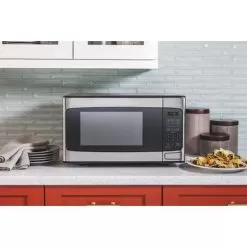 GE - 1.1 Cu. Ft. Mid-Size Microwave - Stainless Steel -Appliance Shop 8d8d55de d8ab 5468 95b8 f86b0734b17c