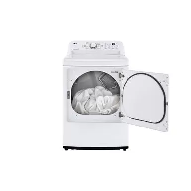 LG DLE7000W 7.3 Cu. Ft. Ultra Large Capacity Top Load Electric Dryer With Sensor Dry Technology - White - White 7 LG DLE7000W 7.3 Cu. Ft. Ultra Large Capacity Top Load Electric Dryer With Sensor Dry Technology - White - White - Image 5