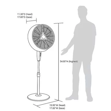 NewAir - Outdoor Misting Fan And Pedestal Fan, Cools 500 Sq. Ft. With 3 Fan Speeds And Wide-Angle Oscillation - Black 7 NewAir - Outdoor Misting Fan And Pedestal Fan, Cools 500 Sq. Ft. With 3 Fan Speeds And Wide-Angle Oscillation - Black - Image 5