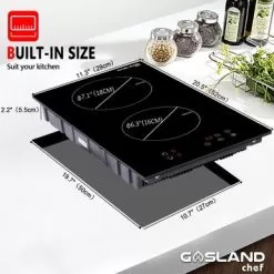 Gasland Chef 12'' Built-in Electric Induction Cooktop With 2 Burners, 9 Power Levels, Sensor Touch Control, 240V - Black -Appliance Shop 8f8d75a4 0a2e 46ee ae45 7b3d4002d337