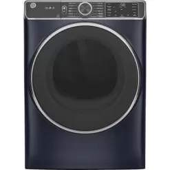 GE - 7.8 Cu. Ft. 12-Cycle Electric Dryer With Steam - Sapphire Blue