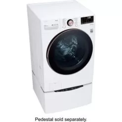 LG - 4.5 Cu. Ft. High-Efficiency Stackable Smart Front Load Washer With Steam And Built-In Intelligence - White -Appliance Shop 91f0149b 48f3 59b0 9827 ef720af6fd53