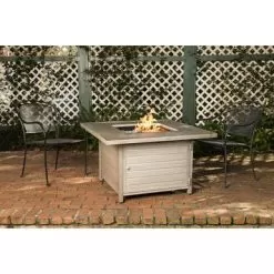 Fire Sense - Langhorne Square Aluminum LPG Fire Pit - Barnwood -Appliance Shop 92c5a0f3 ba7a 58d2 b85e 57dd86ef35cb