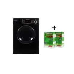 Equator Ver 2 Pro 24" Combo Compact Washer Dryer Vented/Ventless+2 Boxes Detergent - Black