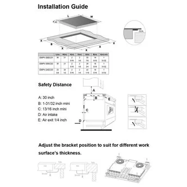 2 Piece Kitchen Appliances Packages Including 36" Induction Cooktop And 36" Under Cabinet Range Hood - Black 5 2 Piece Kitchen Appliances Packages Including 36" Induction Cooktop And 36" Under Cabinet Range Hood - Black - Image 3