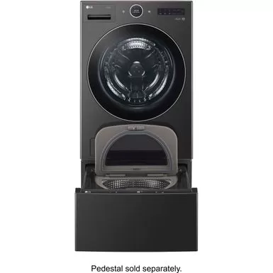 LG - 5.0 Cu. Ft. High-Efficiency Stackable Smart Front Load Washer With Steam And TurboWash 360 - Black Steel 6 LG - 5.0 Cu. Ft. High-Efficiency Stackable Smart Front Load Washer With Steam And TurboWash 360 - Black Steel - Image 4