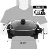 Elite Gourmet - 12" Electric Skillet With Glass Lid - Black -Appliance Shop 944b2fd0 87c5 5284 a69e 790531faff4e