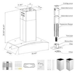 2 Piece Kitchen Package With 30" Gas Cooktop & 36" Ducted Island Range Hood - Silver 14 2 Piece Kitchen Package With 30" Gas Cooktop & 36" Ducted Island Range Hood - Silver -Appliance Shop 94775462 4e99 483a 8729 fb26ca884094