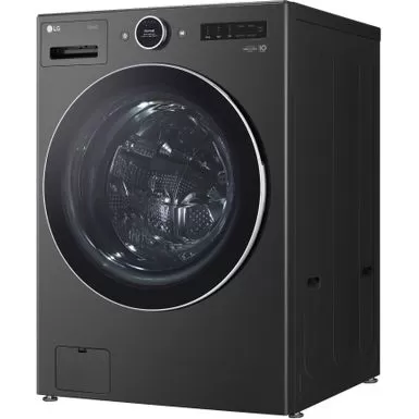 LG - 5.0 Cu. Ft. High-Efficiency Stackable Smart Front Load Washer With Steam And TurboWash 360 - Black Steel 5 LG - 5.0 Cu. Ft. High-Efficiency Stackable Smart Front Load Washer With Steam And TurboWash 360 - Black Steel - Image 3