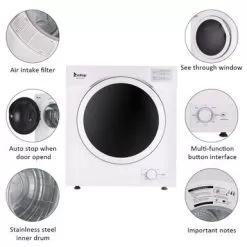 Household Dryer 5.5kg Drum Dryer With 1 Filter Mesh Cotton-White - White -Appliance Shop 95bf87bf 07d3 44ae a727 c02ee20cf013