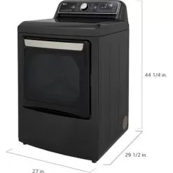LG - 7.3 Cu. Ft. Smart Gas Dryer With Steam And Sensor Dry - Black Steel -Appliance Shop 96011353 9558 58b0 92ae 052390c566ba