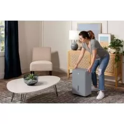 GE - 50-Pint Energy Star Portable Dehumidifier With Smart Dry For Wet Spaces - Grey -Appliance Shop 9645d88f 8a20 53ed a53c a8f63a63f41f