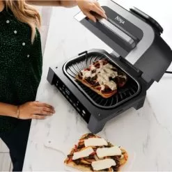 Ninja - Foodi Smart XL 6-in-1 Countertop Indoor Grill With Smart Cook System, 4-quart Air Fryer - Dark Grey/Stainless -Appliance Shop 978381ee a816 56b7 97e6 5f88e1a076ab