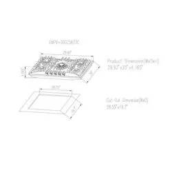 2 Piece Kitchen Package With 30" Gas Cooktop & 30" Ducted Under Cabinet Range Hood - Silver -Appliance Shop 97967fe4 696c 4c74 b38a 1fc1d3fbe9cb