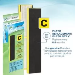 GermGuardian AC5300B Elite 28-inch 3-in-1 HEPA UV-C Tower Air Purifier - Black - Black -Appliance Shop 97ead9b8 13f5 4e28 8897 3c5efec3a2ee