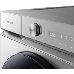 Samsung - Bespoke 5.3 Cu. Ft. Ultra Capacity Front Load Washer With Super Speed Wash And AI Smart Dial - Silver Steel -Appliance Shop 98269e6a 9a7f 5a81 a124 784c85b189eb