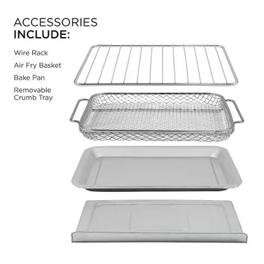 Elite Gourmet - 10L Digital Air Fryer Oven, 7 Preset Functions - Silver 7 Elite Gourmet - 10L Digital Air Fryer Oven, 7 Preset Functions - Silver - Image 5