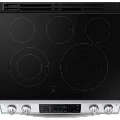 Samsung - 6.3 Cu. Ft. Front Control Slide-In Electric Convection Range With Air Fry & Wi-Fi, Fingerprint Resistant - Stainless Steel -Appliance Shop 987ac4c0 96a9 57a1 9b2f 430b32e56654
