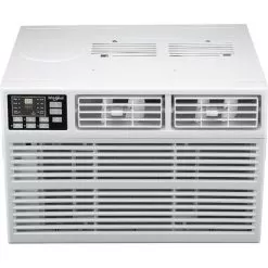 Whirlpool - 1,500 Sq. Ft. 24,000 BTU Window Air Conditioner With 10,600 BTU Heater - White