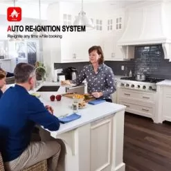 GASLAND Chef 36'' Gas Rangetop NG Pro RT3606- 120V,6 Deep Recessed Sealed Burners, Continuous Cast Iron Grates,Re-ignition - Silver -Appliance Shop 9c8edc0c 10ef 4191 af55 1d2851370832